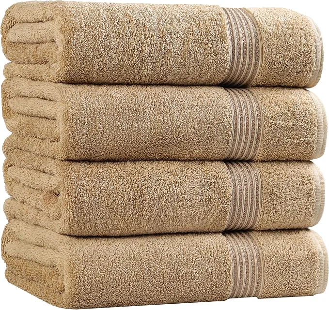 Selected Superior Egyptian Cotton 4-Piece Bath Towel Set Durable