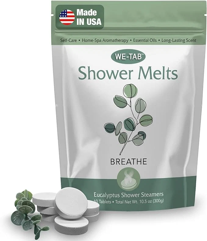 Pure Shower Steamers 10-pk with Essential Oil Aromatherapy to Breathe Clear Lightweight