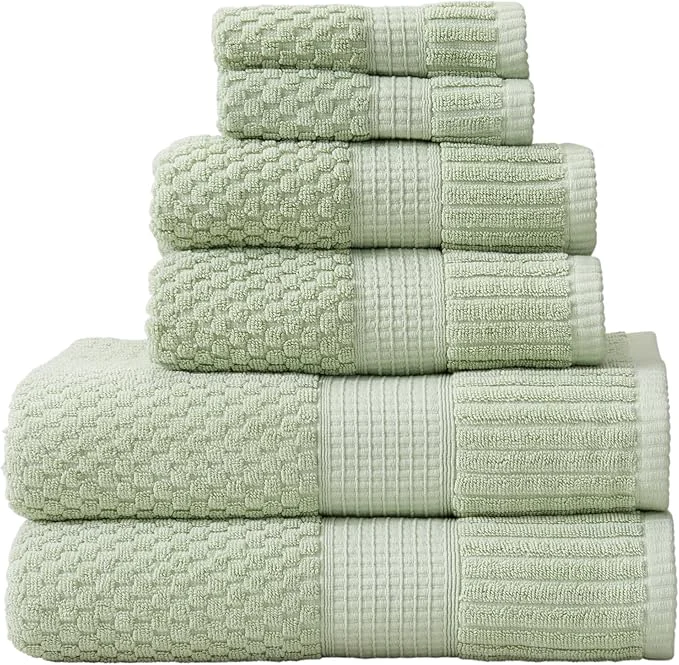High-Grade NY Loft Cotton Towel Set 6 Piece Towel Set Super Soft Absorbent Practical