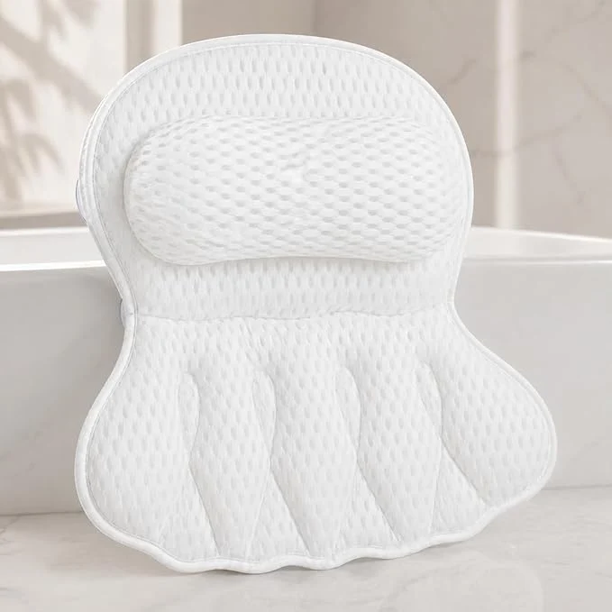 Authentic 4D Air Mesh Bath Pillow for Tub Soft Bathtub Cushion Contemporary