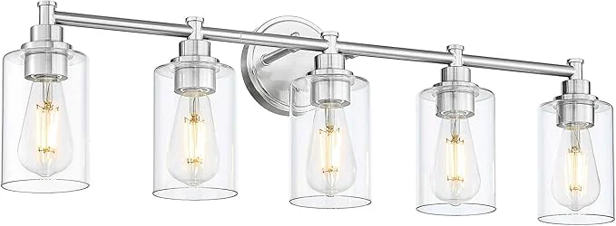 Secure FEMILA 32 Bathroom Vanity Light Brushed Nickel Bathroom Lights Over Mirror Detailed