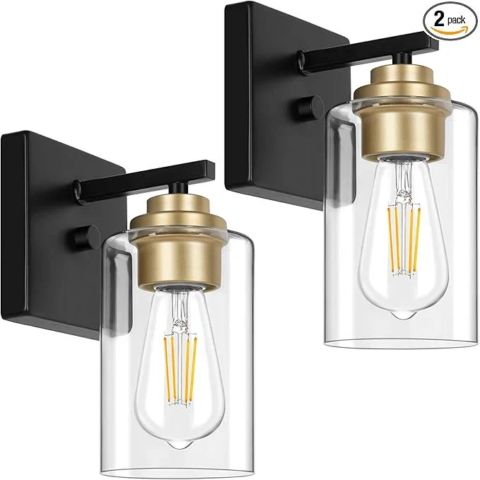 Sophisticated Set of 2 Wall Sconces for Bathroom Modern Vanity Light Fixtures Farmhouse Verified