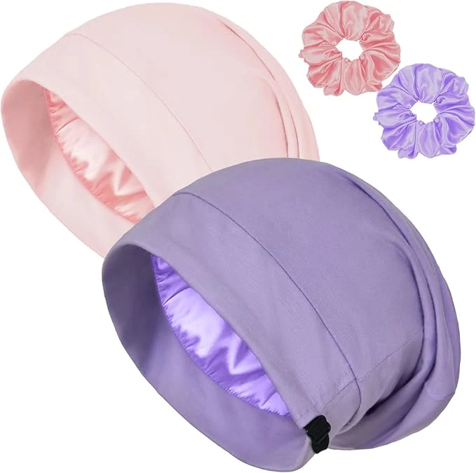 Breathable Satin Bonnet for Sleeping Night Cap Adjustable Satin Lined Silk Bonnets Sleep Elite