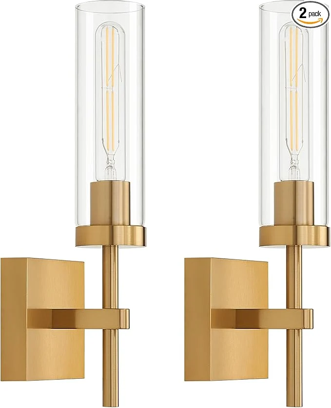 Convenient Gold Battery Operated Wall Sconce Set of 2 Wireless Wall Sconces Soft