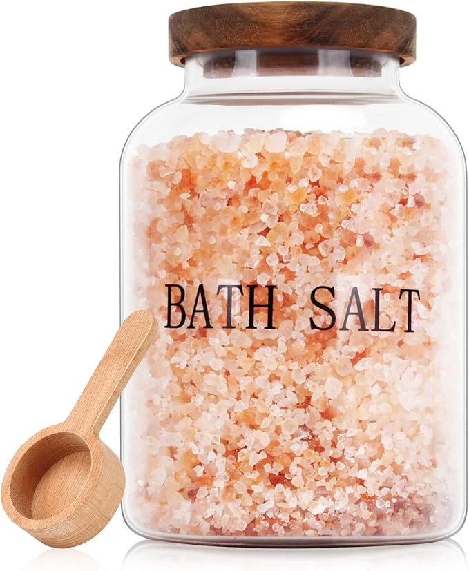 Versatile BKYFPQ 74 oz Glass Bath Salts Jar Bath Salt Container Expertly Made