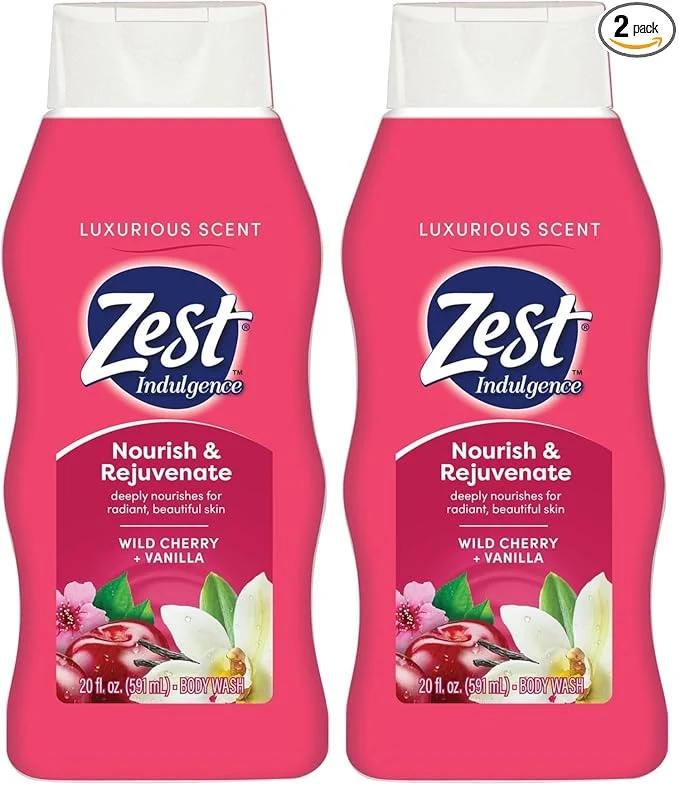 Carefully Designed Zest Body Wash – Infused with Wild Cherry and Vanilla – Hydrating Body Soap – Reliable