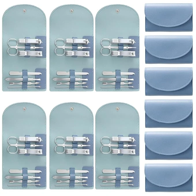 High-Quality 12 Set Manicure Set Bulk Mini Manicure Nail Clipper Kit 7 in 1 Stainless Steel Premium