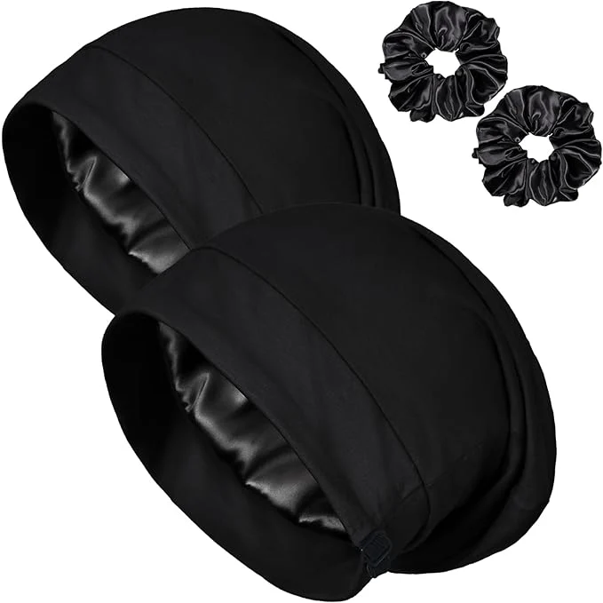 Official Satin Bonnet for Sleeping Night Cap Adjustable Satin Lined Silk Bonnets Sleep Dependable