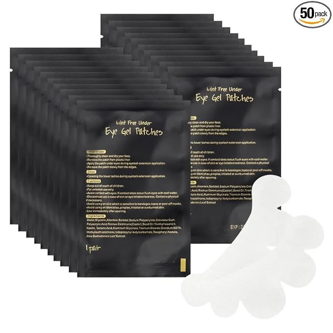 Specialty 100 Pairs Eye Under Gel Pads Eyelash Extensions Patches Lash Extension Lint High-Quality