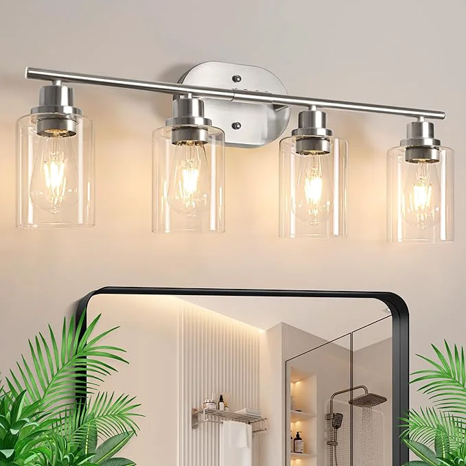 Comfortable Ascher 4-Light Bathroom Light Fixtures Modern Vanity Lights Specialty