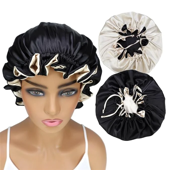 Professional Adjustable Silk Satin Bonnet Hair Care Caps Casual
