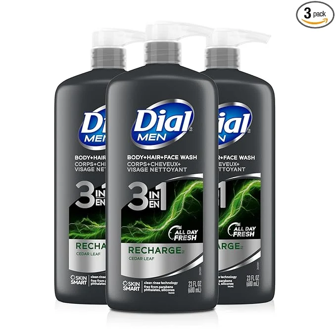Expertly Made Dial Men 3in1 Body Hair and Face Wash 69 fl oz Exceptional