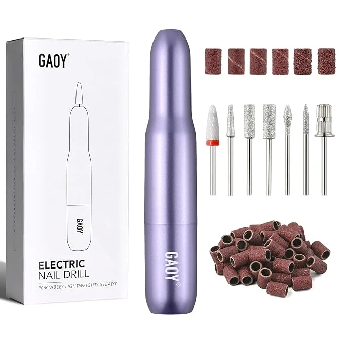 Contemporary GAOY Electric Nail Drill for Acrylic and Gel USB Electric Nail File Portable High-Grade