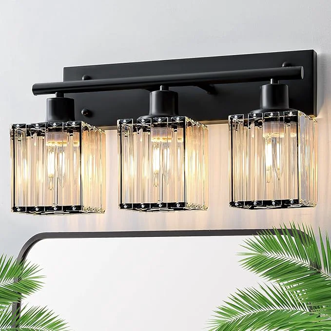 Genuine Bathroom Light 3-Light Modern Crystal Vanity Light Bathroom Lighting Fixtures High-Grade