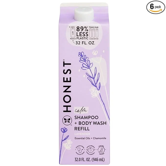 Premium The Honest Company 2-in-1 Cleansing Shampoo Body Wash Refill Carton Gentle Recyclable