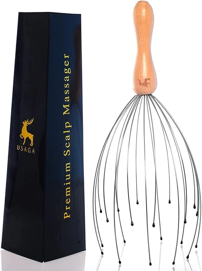 Fast USAGA 20 Fingers Head Massager Head Scratcher Scalp Massager Stocking Stuffers Authentic