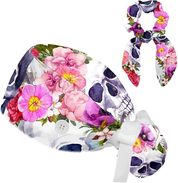 Luxury Adjustable Brown Dachshund Dog Blue Surgical Scrub Cap Fast