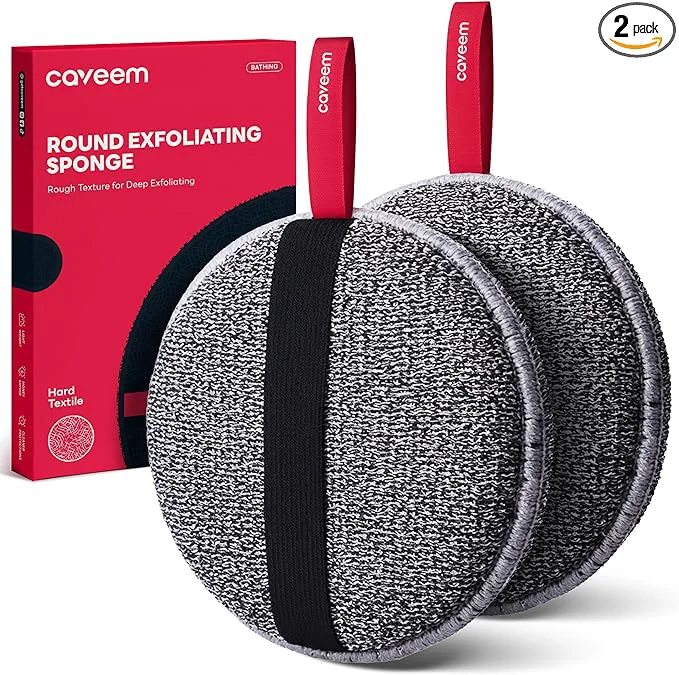 Powerful Caveem Exfoliating Body Scrubber Extra Rough Shower Exfoliator Sponge Innovative