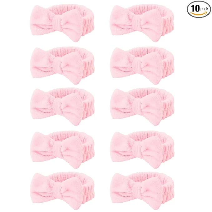Classic Casoty 10 Pcs Pink Makeup Headbands Hair Band Refined