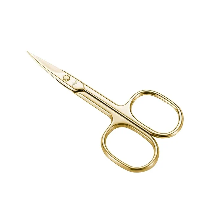 Solid LIVINGO Professional Nail Cutter Scissors Eyebrows Eyelash Use 3.5 Gold High-Performance