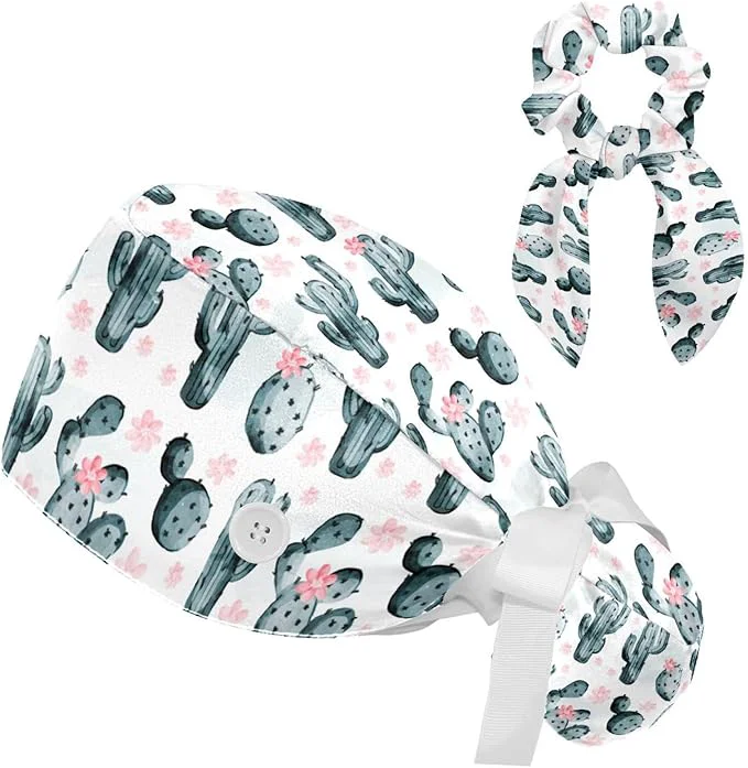 Fashionable Adjustable Brown Dachshund Dog Blue Surgical Scrub Cap Next-Generation