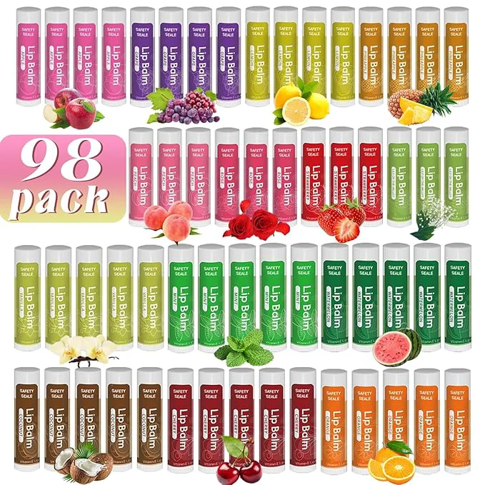 Stylish 98 Pack Natural Lip Balm Bulk Fashionable