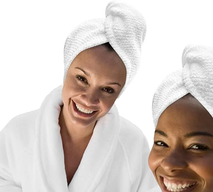 Elegant KEEPOZ Hair Towel Wrap Quick Dry Cotton Super Absorbent Turban Head Wrap Prestigious