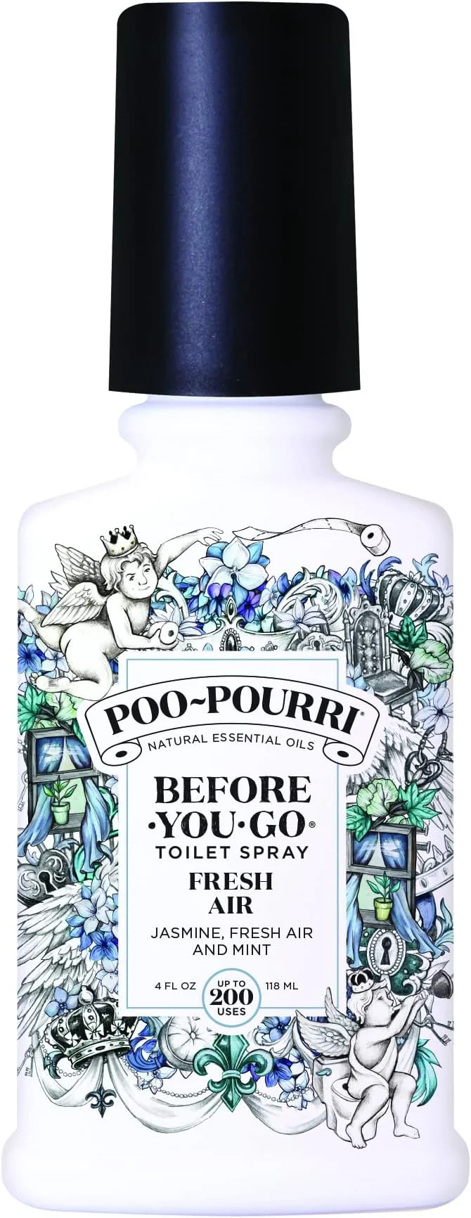Green Poo-Pourri Before-You-Go Toilet Spray Fresh Air 4 Fl Oz Bathroom Odor Expertly Made
