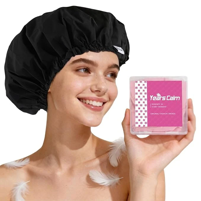Recyclable Years Calm Shower Cap for Women Waterproof Reusable – 27g Ultra Lightweight Prestigious