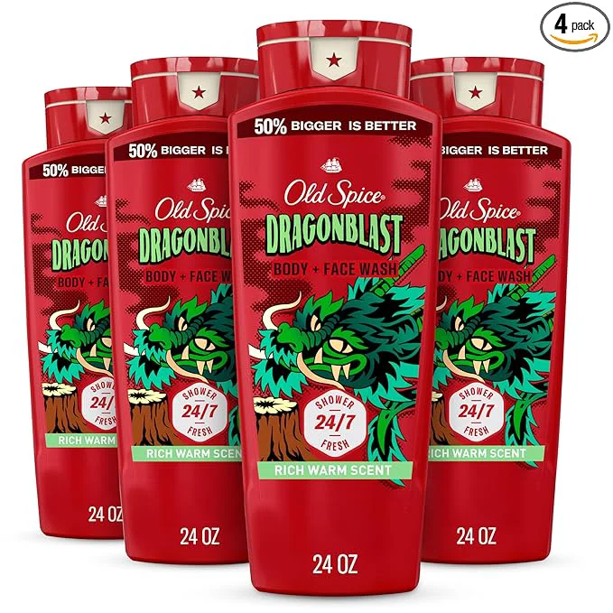 Unique Old Spice Cleansing Body Wash for Men 3X Defense 24 7 Shower Fresh Original
