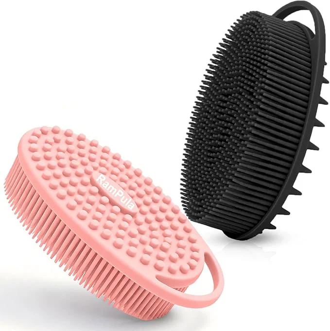 Traditional RamPula Silicone Body Scrubber Silicone Loofah Quick-Dry Exfoliating Body Reliable