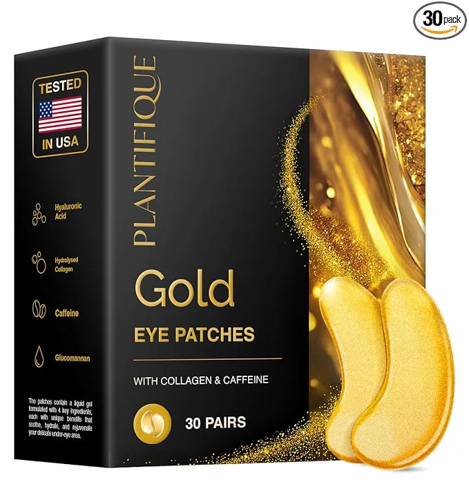 Flexible PLANTIFIQUE 24K Gold Eye Patches Premium Material