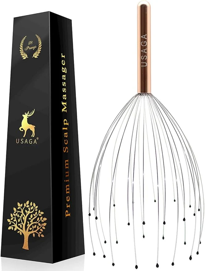Green USAGA 28 Fingers Head Scratcher Head Massager Scalp Massager Specialty