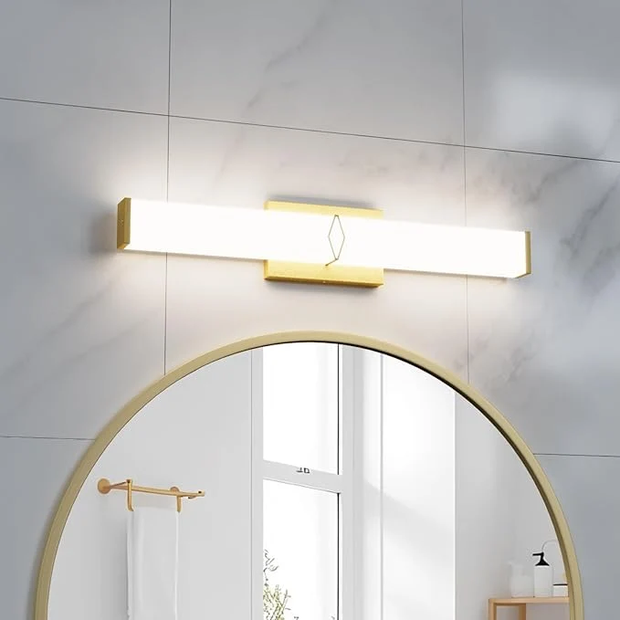 Authentic Bathroom Light Fixtures Over Mirror Bathroom Vanity Light 24inch Dimmable 25W Advanced