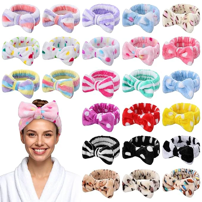 Versatile Molain 24 Pcs Spa Headband for Women Bow Hairband Adjustable Skincare Headbands Proven