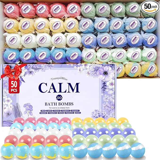 Genuine TranquilBliss Bath Bombs for Women Natural Bubble Bathbombs Dry Skin Proven
