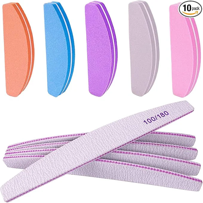 Detailed Nail File and Buffer Buffer Block Nail Files Double Sided 100 180 Grit Reliable