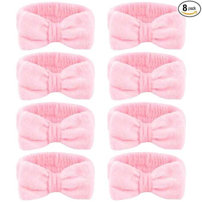 First-Class CIEHER 8 Pcs Pink Spa Headbands Fine