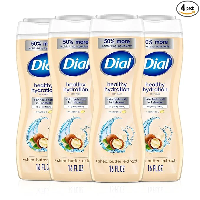 Top-Quality Dial Body Wash Healthy Hydration Shea Butter Extract Vitamin E 16 fl oz Prestigious