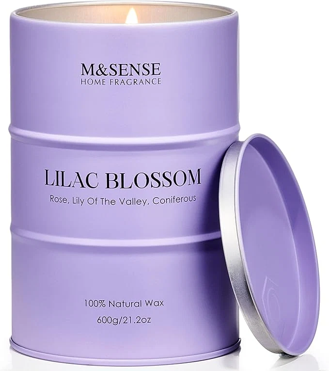 Excellent M SENSE Lilac Blossom Soy Candles Detailed