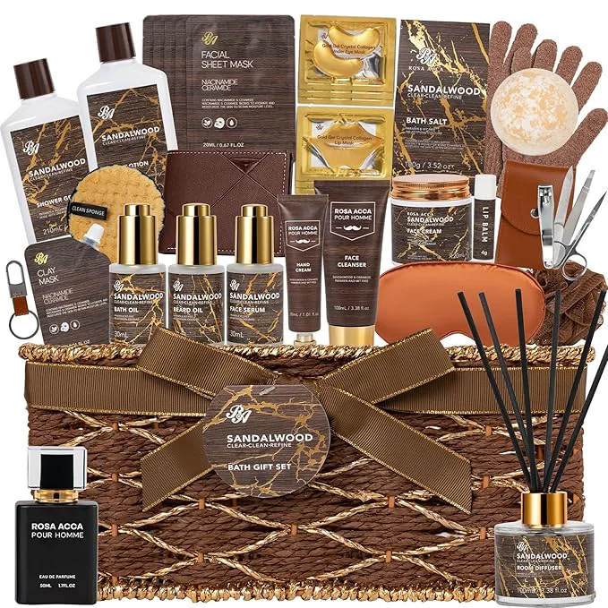 Powerful 36 Pcs Sandalwood Bath Body Gift Basket Certified