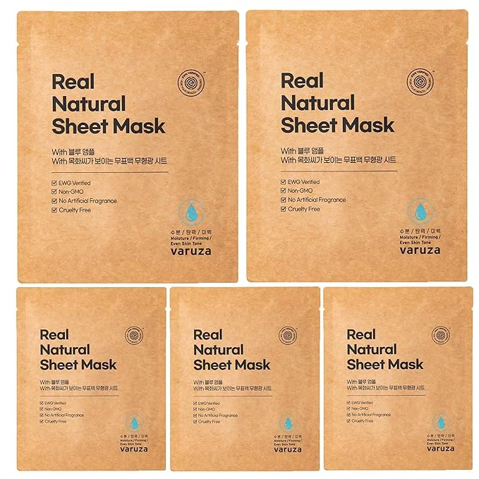 Smart varuza Natural Sheet Mask – EWG Vegan Face Mask Original Design