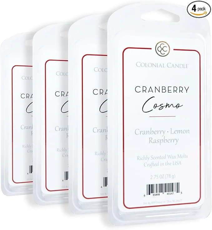Sustainable Colonial Candle Cranberry Cosmo Wax Melts Wax Melt Warmer Cubes Long Lasting Authentic