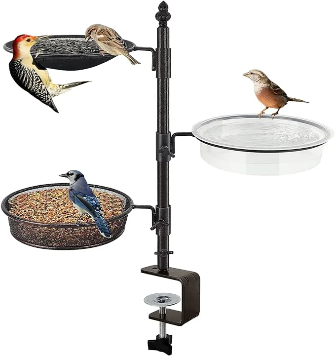Crafted Balcony Porch Deck Railing Bird Feeder Premium
