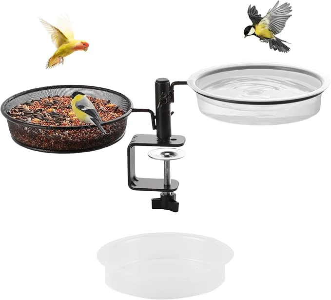 User-Friendly Deck Bird Feeders Platform Bird Feeder Deck Mount Bird Bath Spa Flexible
