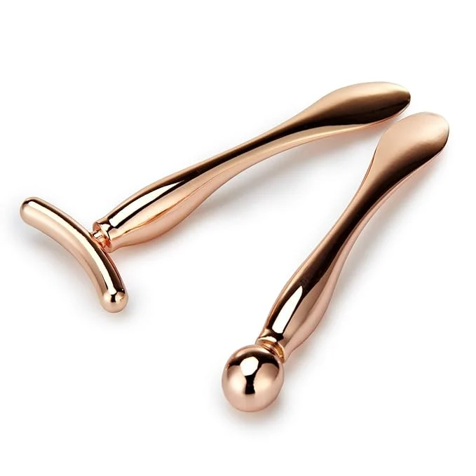 Unique LISAPACK 2PCS Metal Eye Cream Applicator Wand Stick Massager Tool Detailed