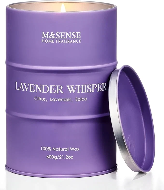 Fine M SENSE Large Lavender Soy Candles Fashionable