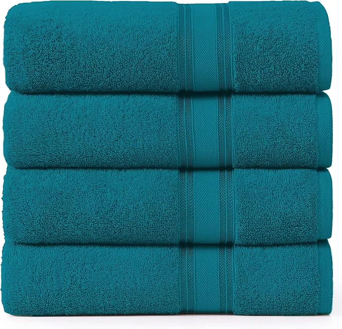 Pure LANE LINEN Cotton Oversized Bath Towels Set of 4 Quality