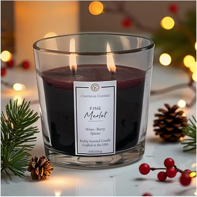 Superior Colonial Candle Fine Merlot Scented Candle Jar Highly Fragranced Candles Modern