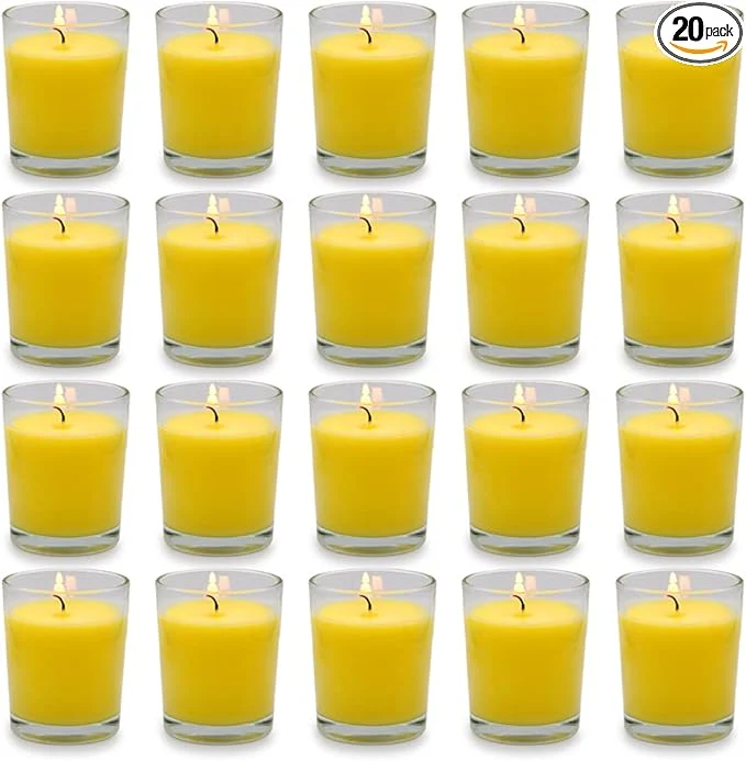 Exclusive Small Citronella Candles Outdoor and Indoor Soy Wax Votive Candles Safe